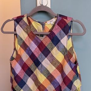 small open back tank, linen, aritzia,